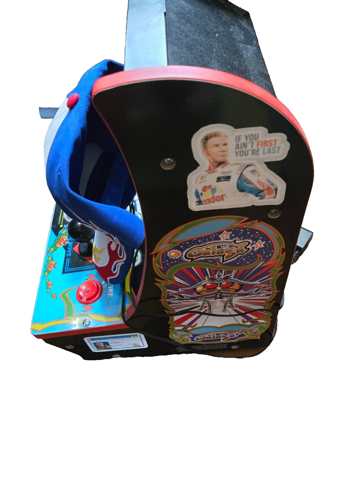 Ricky Bobby Arcade Game & Hat + Custom Stickers Talladega Nights Movie Lot