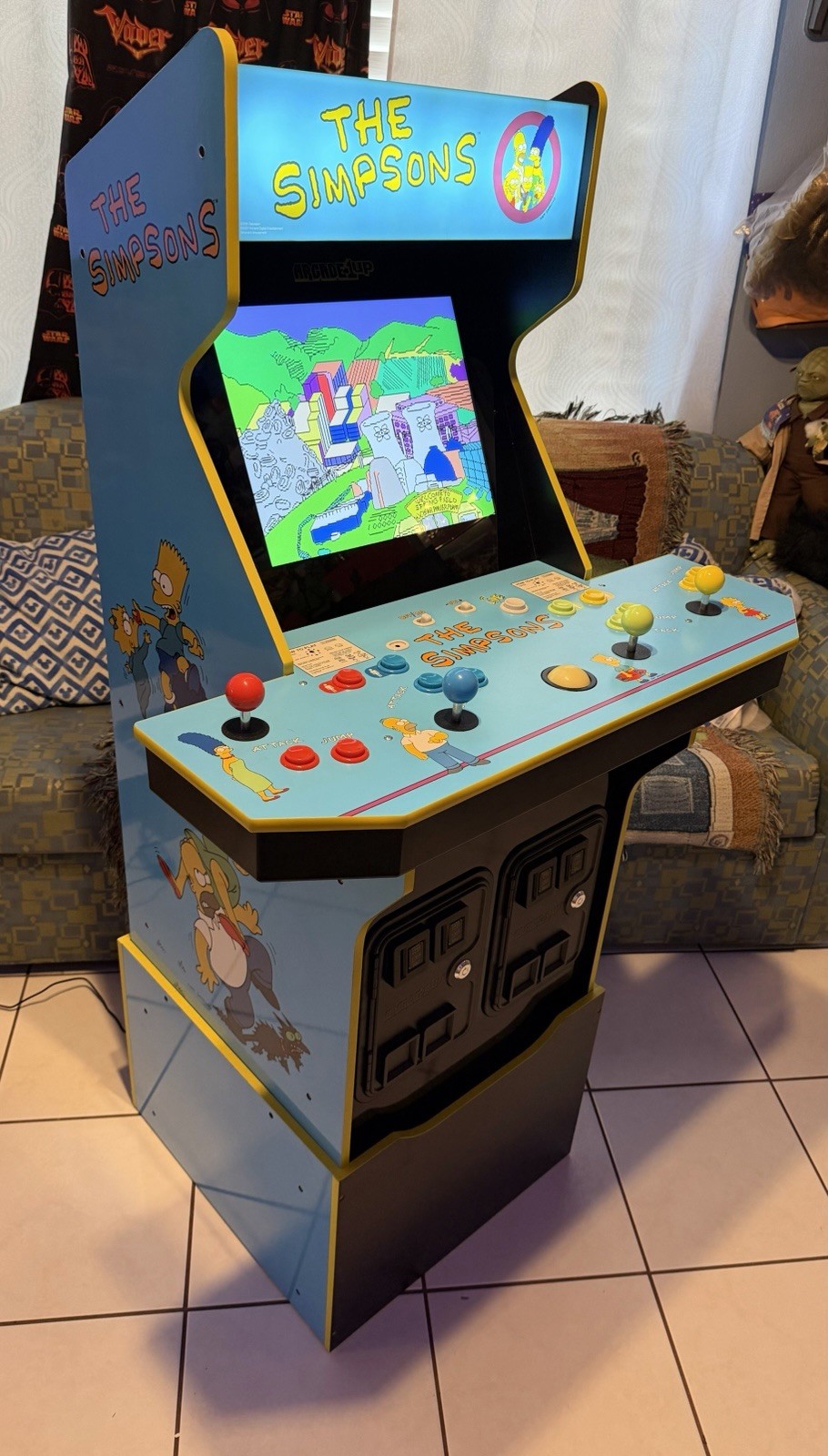 🕹️Arcade 1 Up The Simpsons Live Arcade Cabinet with Riser Lit Marquee 4 Player
