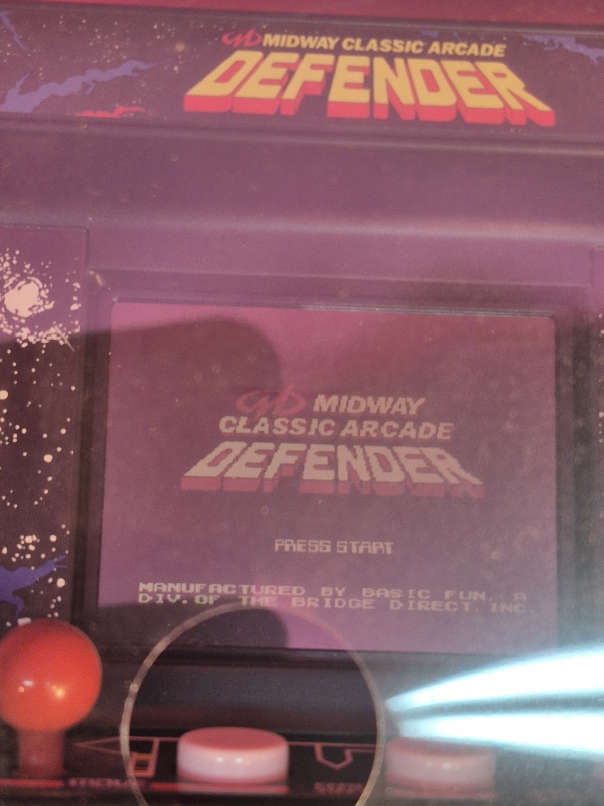 Basic Fun Arcade Classics #17 Defender Mini Arcade Cabinet Handheld NIB Tested