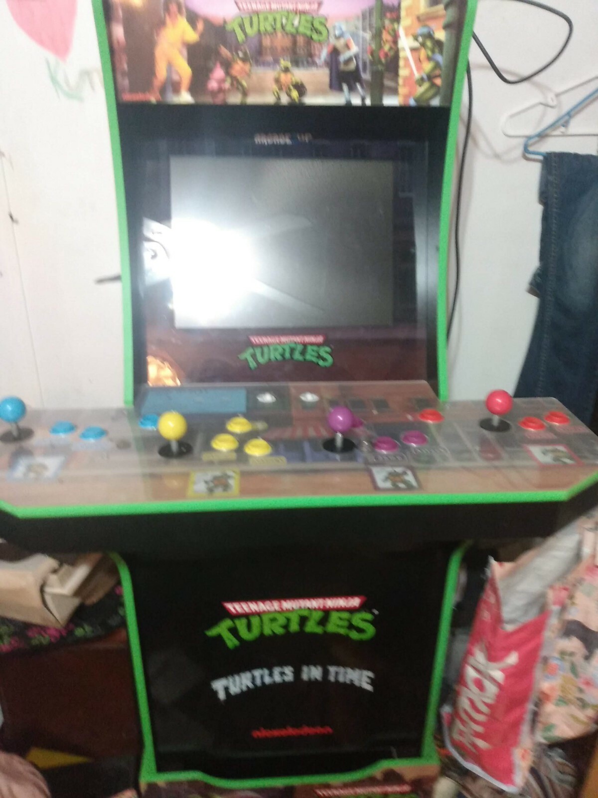 Arcade1Up Teenage Mutant Ninja Turtles Arcade Cabinet Machine with Riser