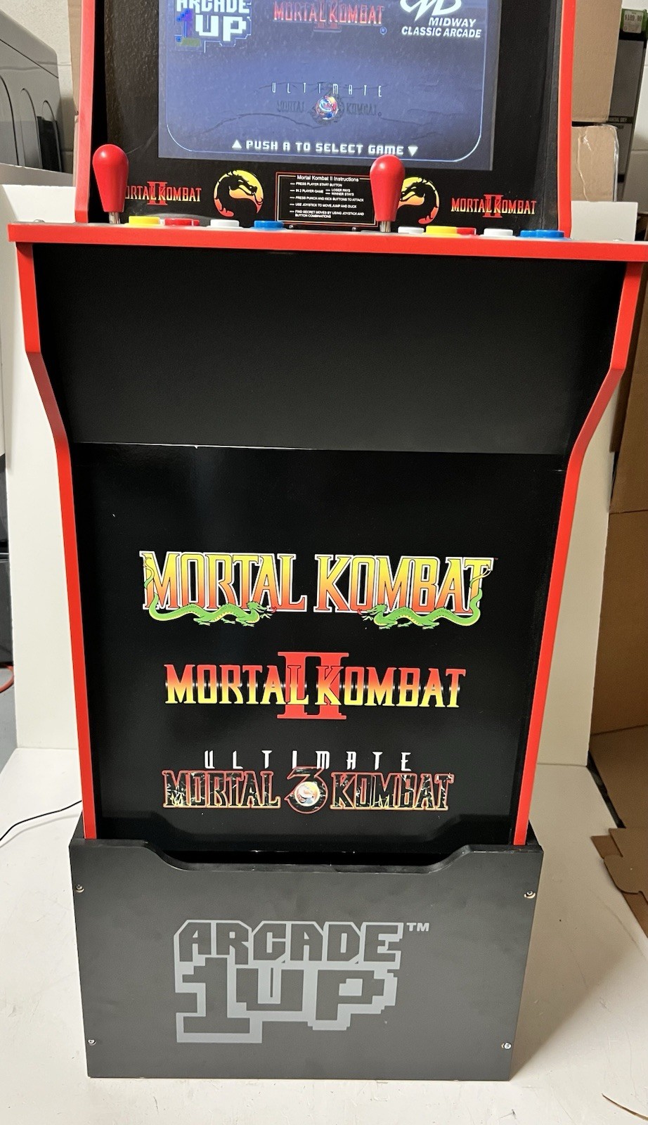 Arcade1UP Mortal Kombat II Midway Legacy Arcade with Riser GREAT CONDITION