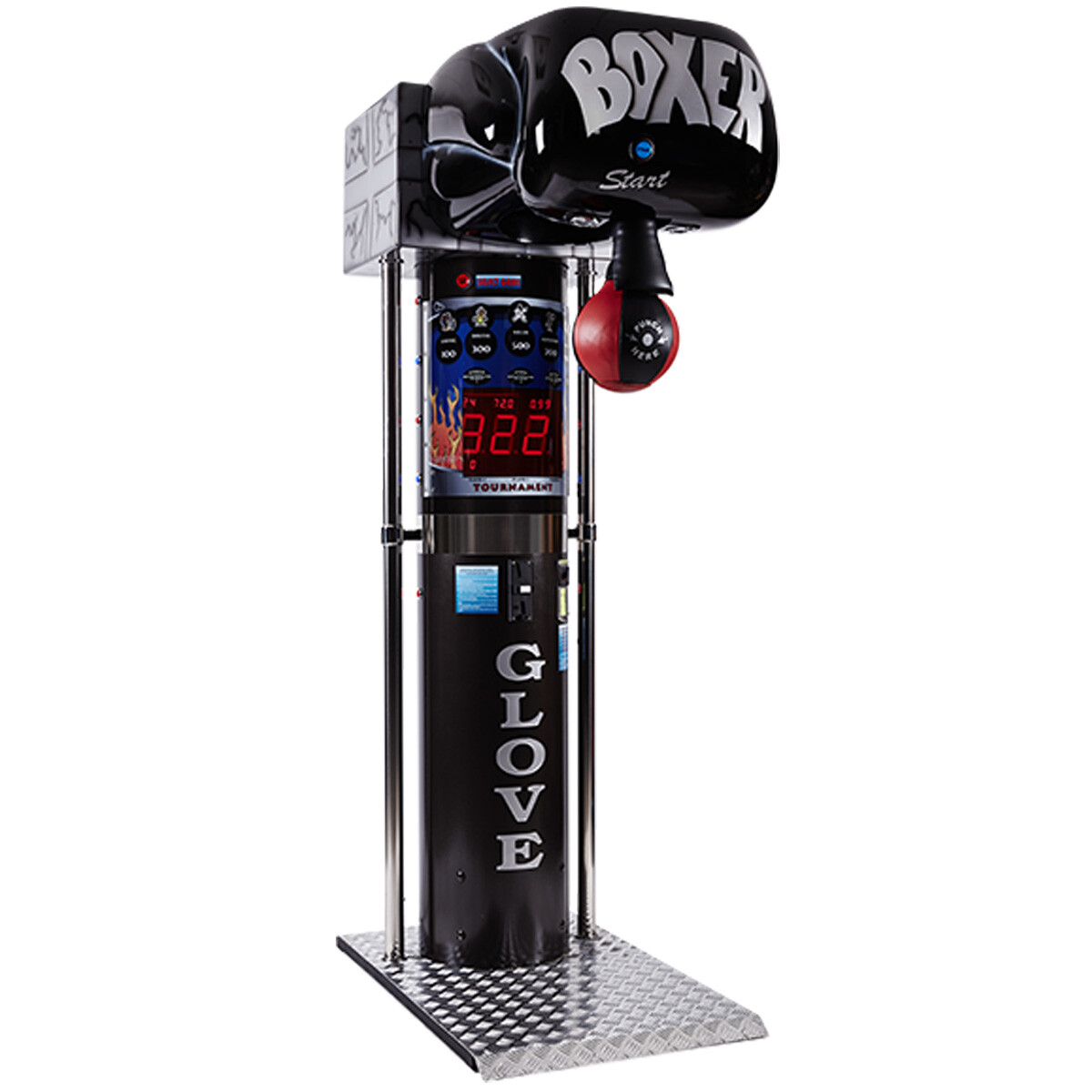 Kalkomat Boxer Boxing Machine Arcade Game – Boxer Glove – Black – Coin Only