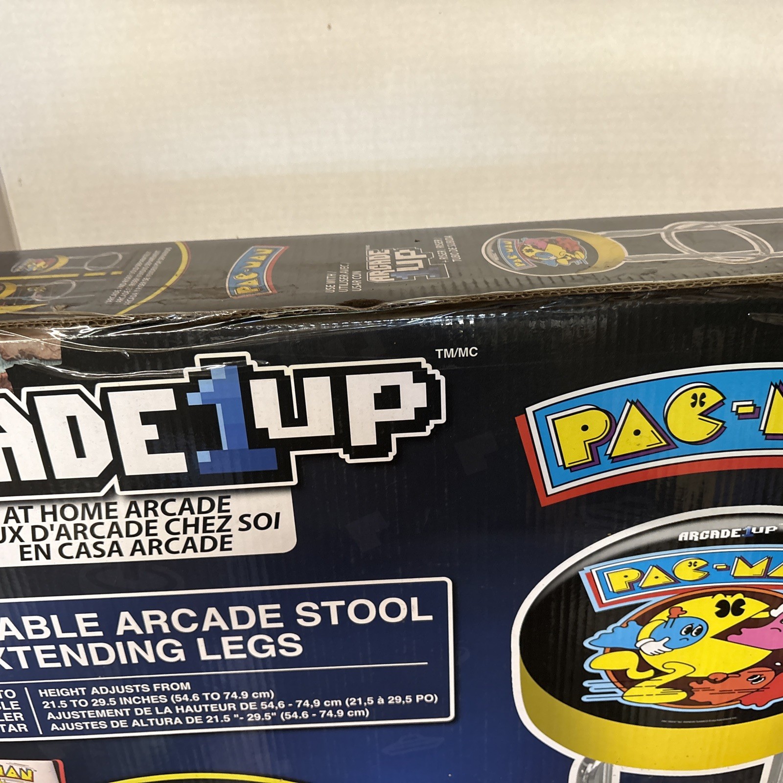 Arcade1up PAC-MAN Stool RARE/DISCONTINUED Brand New In Box