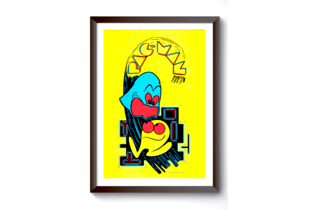 Pac-Man wall art – Cool retro poster !!