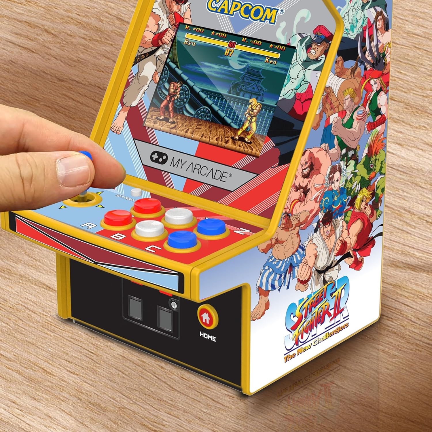 Portable Retro Arcade: Super Street Fighter II Micro Player with USB Power