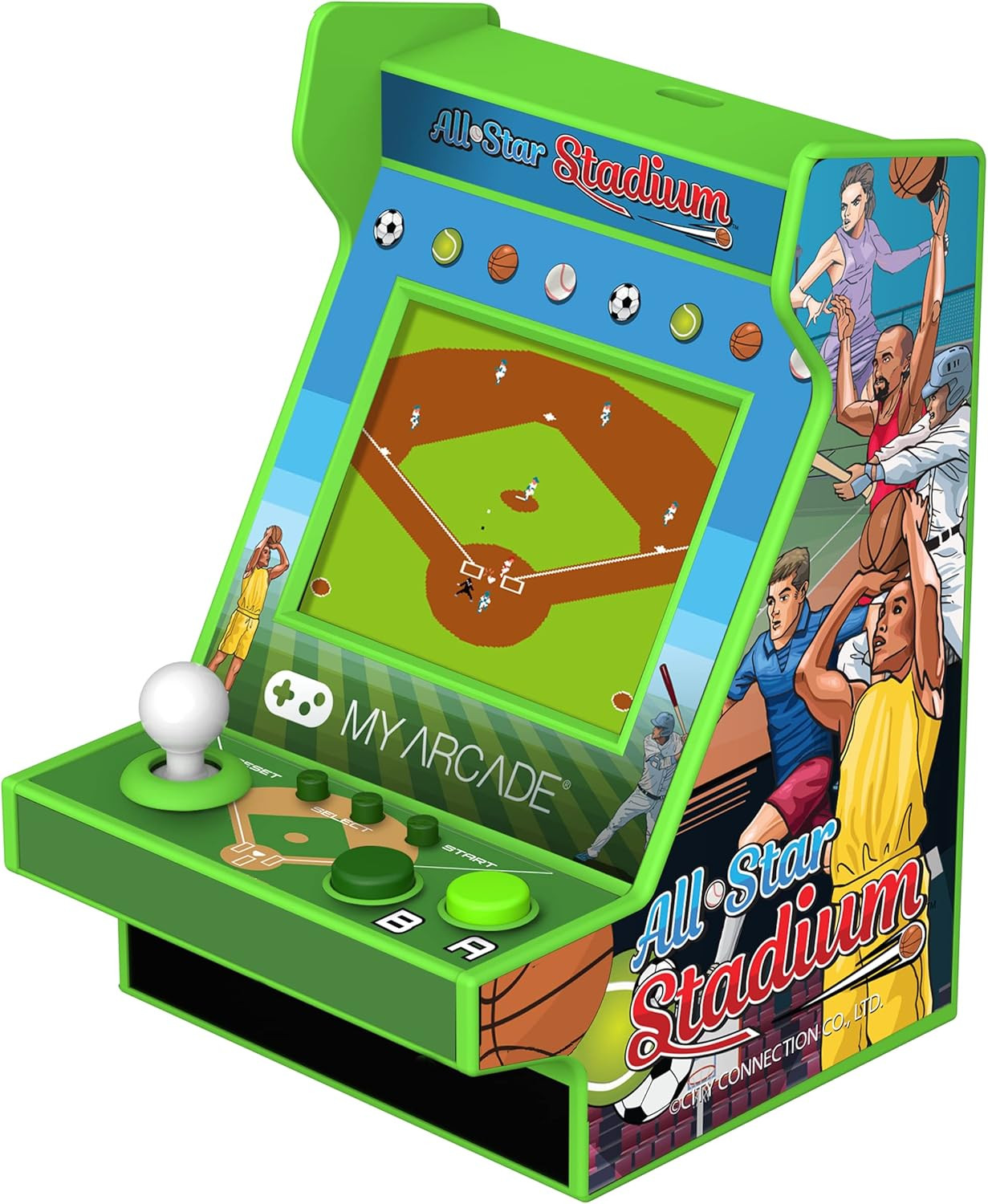 All Star Stadium Nano Player- Portable Mini Arcade Machine with 207 Retro Games,