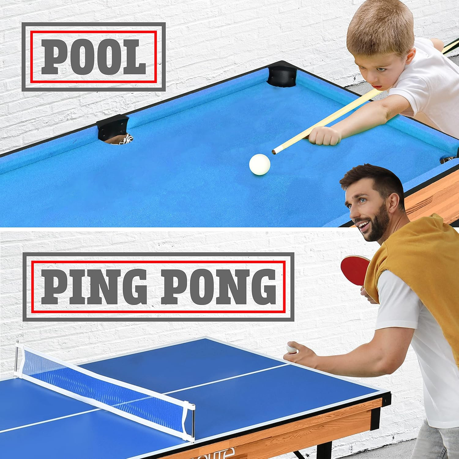 4 in 1 Multi Game Table, 4’X2’ Folding Portable Sports Arcade Games with Accesso