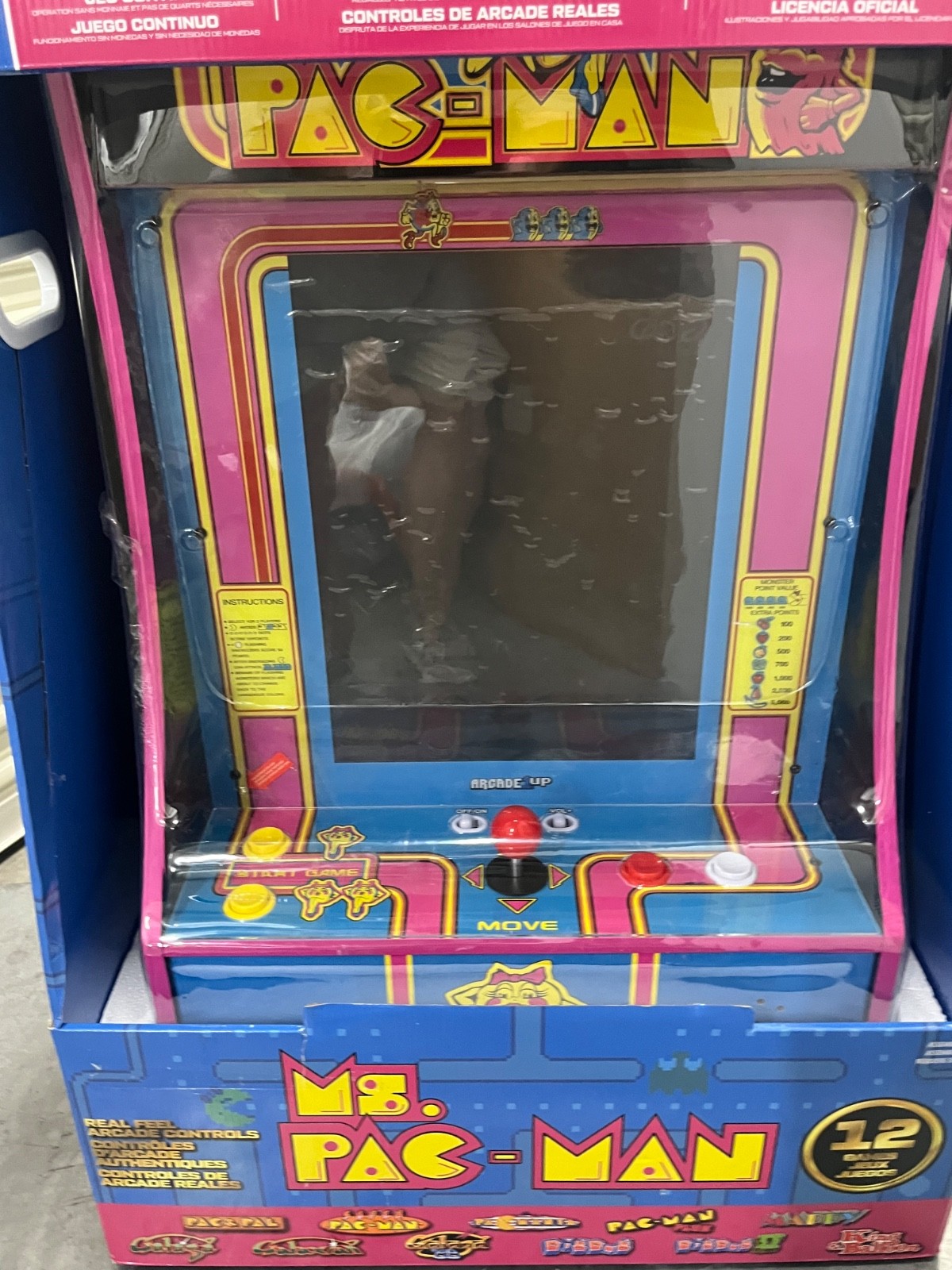 NEW IN BOX! Arcade1Up Ms. PAC-MAN Partycade 12 Games in 1, 17″ LCD Color Screen