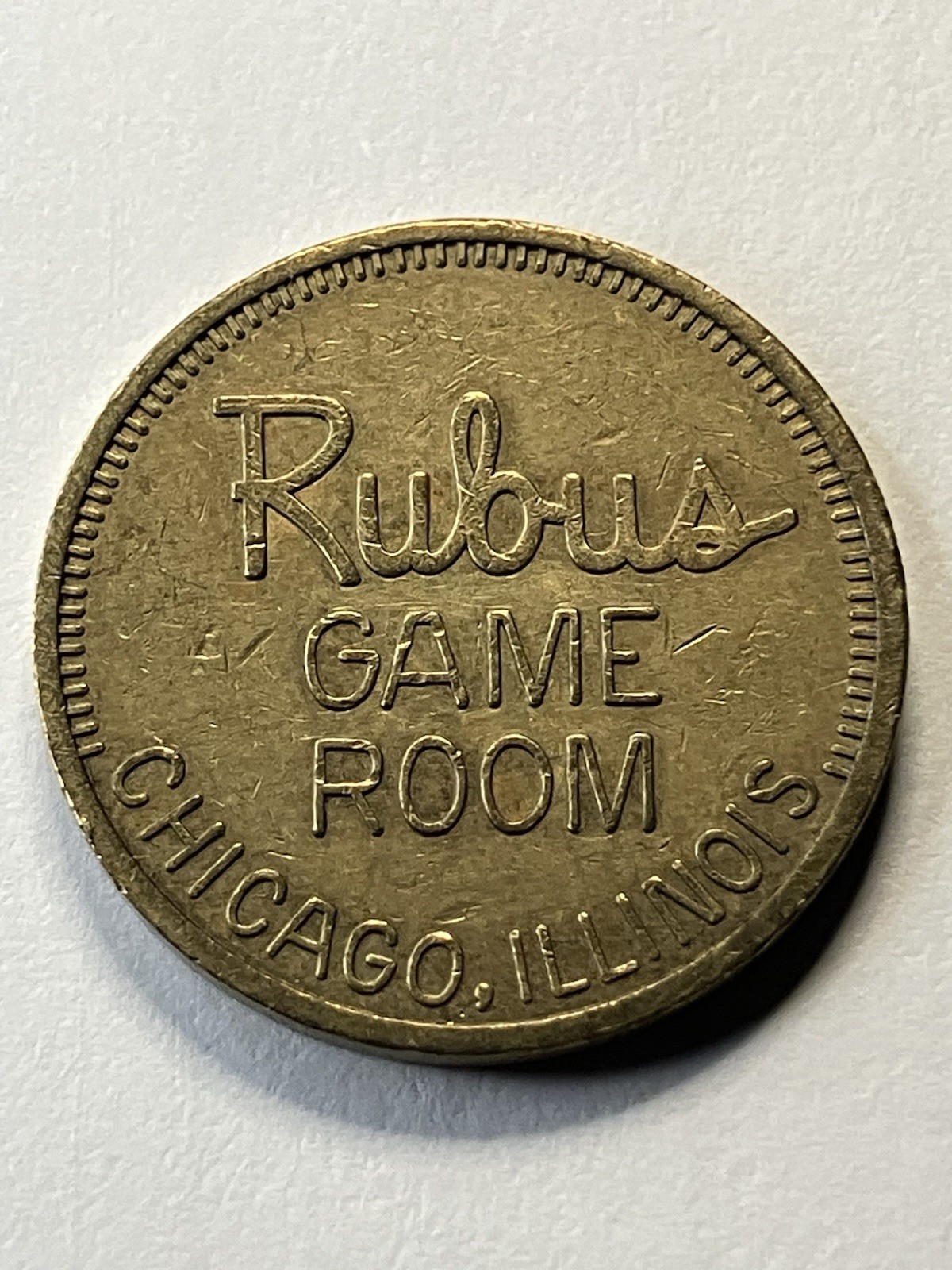 Rare Rubus Game Room Arcade Token Chicago Illinois Defunct #un1