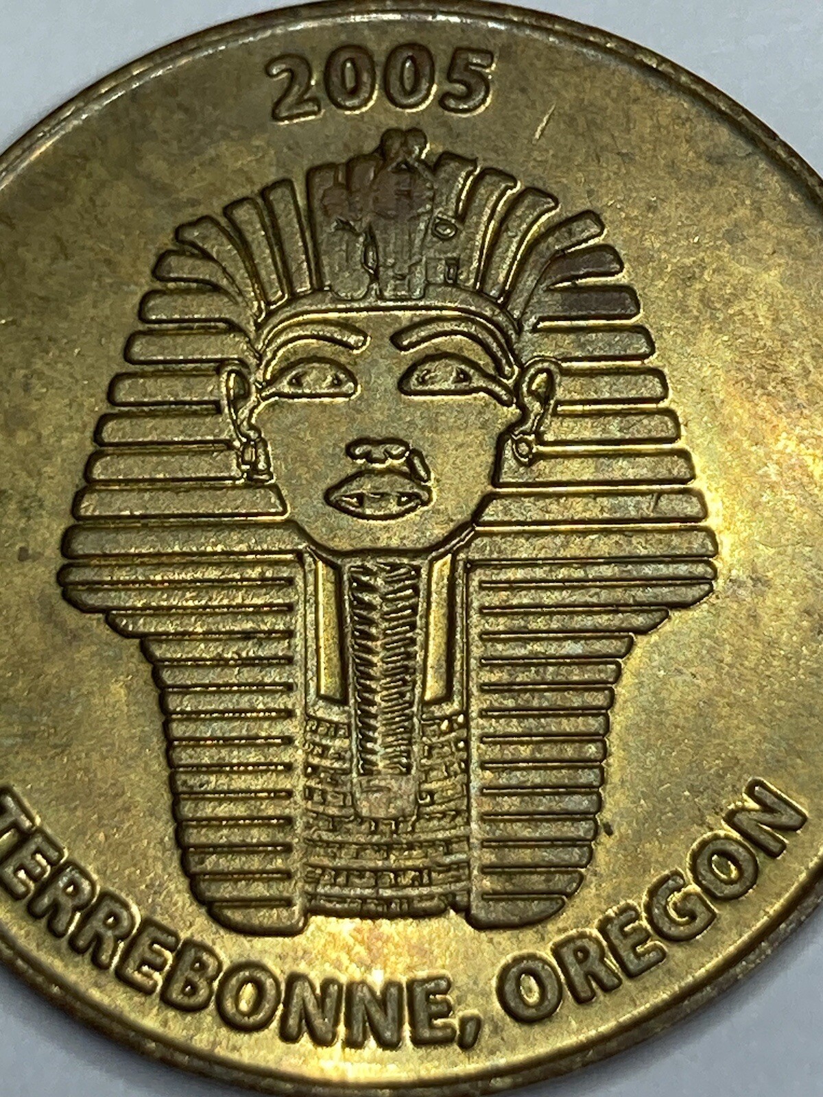 RARE KING TUT 2005 SMITH ROCK RANCH GAME ROOM ARCADE TOKEN TERREBONE OREGON #cb1