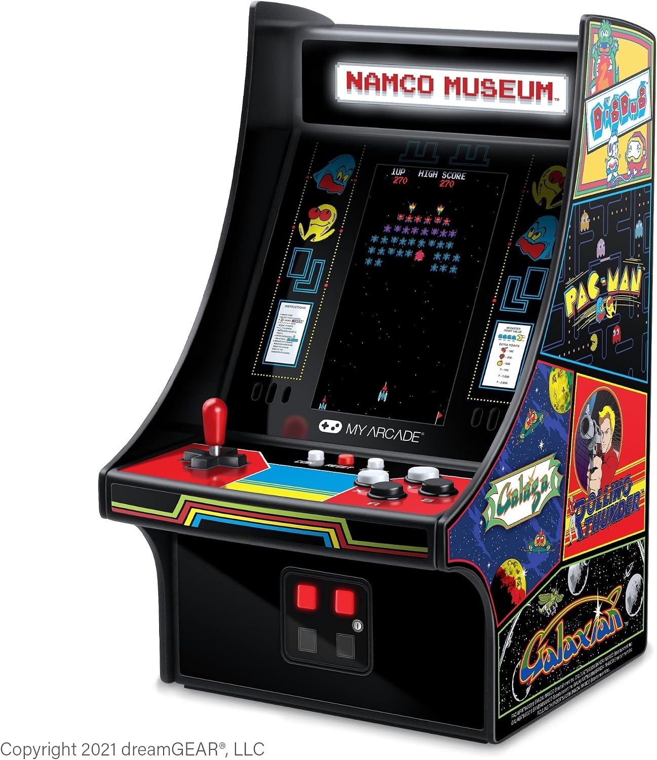 Compact 10 Inch Arcade Player with 20 Classic Games for Endless Entertainment