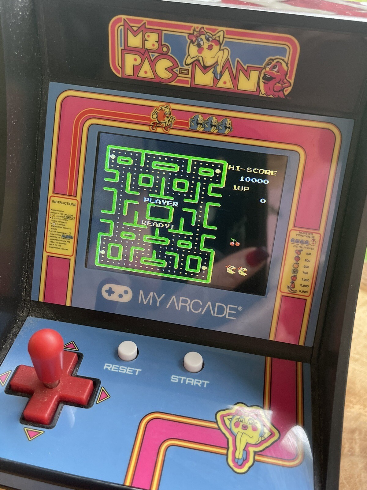 My arcade mini Ms PAC~Man NEW Bandai Namco/ Comes W/ Usb Cable- No Box