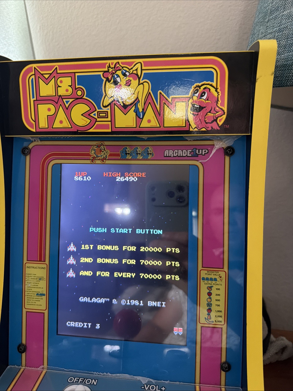 MS. PAC-MAN Arcade 1-UP CounterCade 4 Games In 1