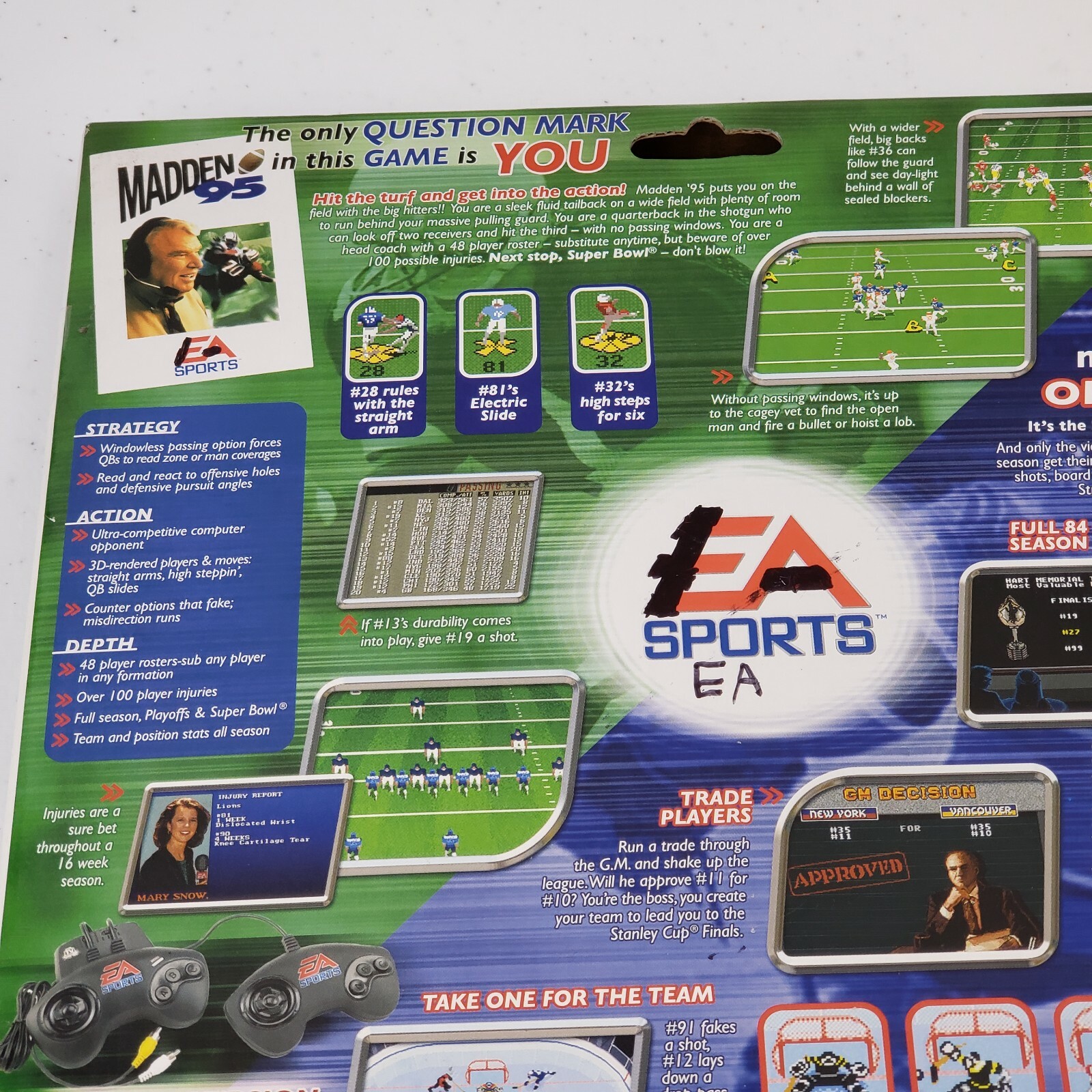 EA Sports Madden 95 & NHL 95 Plug & Play TV Game – Jakks Pacific 2004 Retro