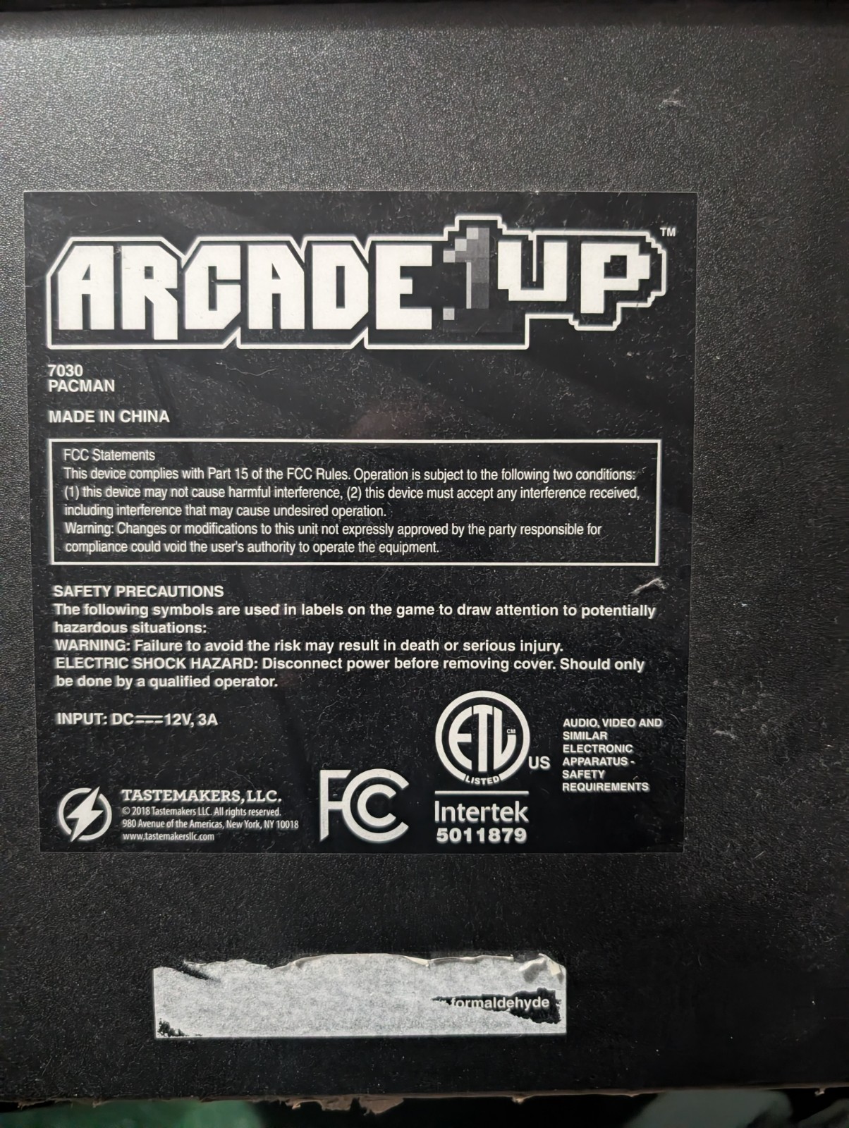 Arcade1Up Pac-Man Deluxe Arcade Machine Gaming Cabinet FOR PARTS NOT WORKING