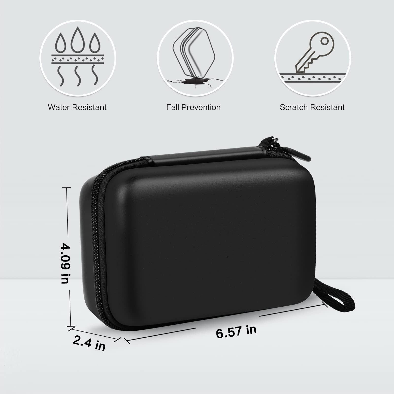Againmore Hard Case Compatible with Analogue Pocket Handheld Kompakt, Black