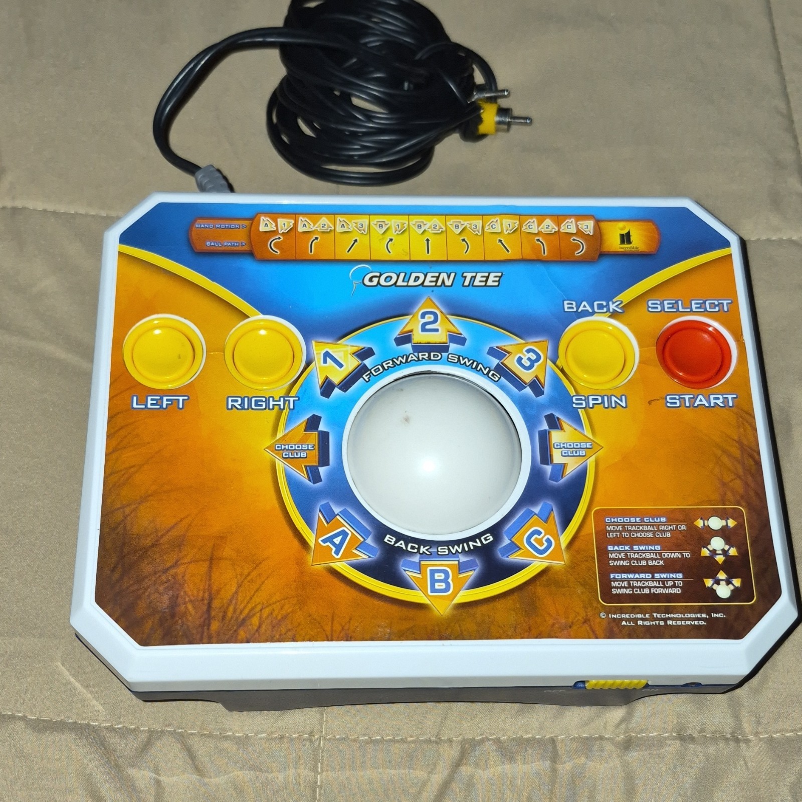 Golden Tee Golf Plug & Play Home TV Game Edition 2011 Jakks Pacific Tested Works