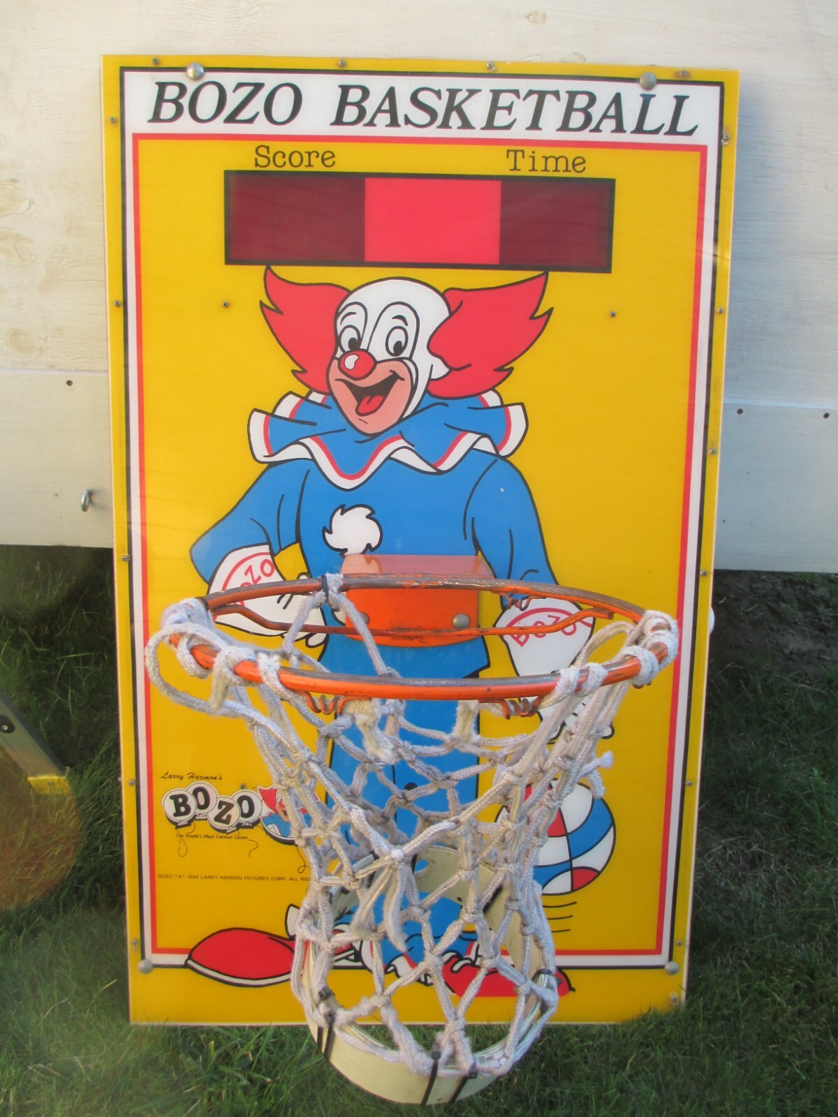 Vintage 1990 BOZO the Clown BASKETBALL ARCADE CARNIVAL MIDWAY GAME Larry Harmon