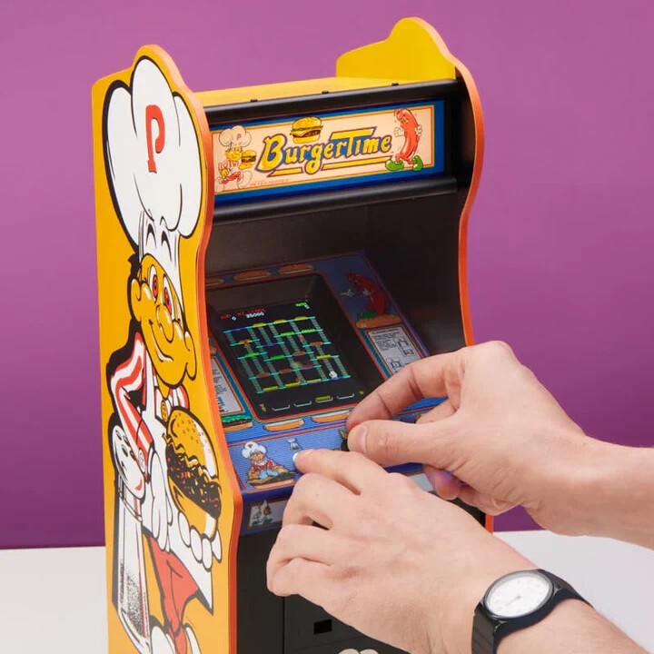 Numskull Quarter Arcades – Burger Time Mini Arcade – 1/4 Scale Original ROM