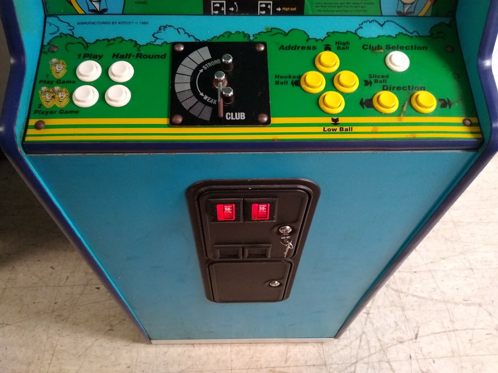 RARE 1984 Sega CROWN’S GOLF dedicated golf video arcade game – FREE SHIPPING
