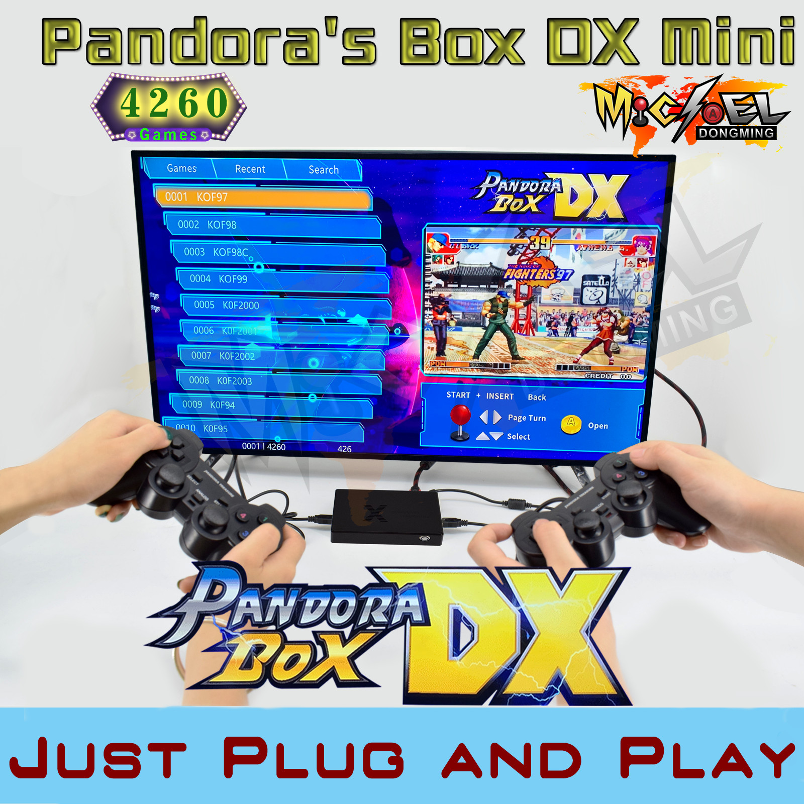 4260 Games 720P Pandora’s Box DX Mini Arcade with Wired Controller Controller