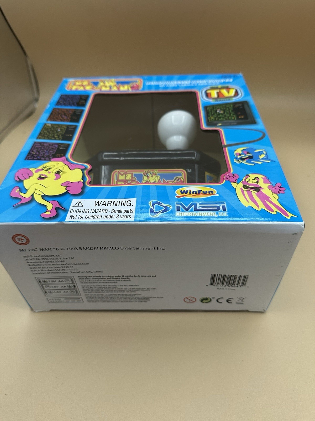 Ms. Pac-man ORIGINAL BOX OF 1993 PLUG DIRECTLY INTO TV Brand New