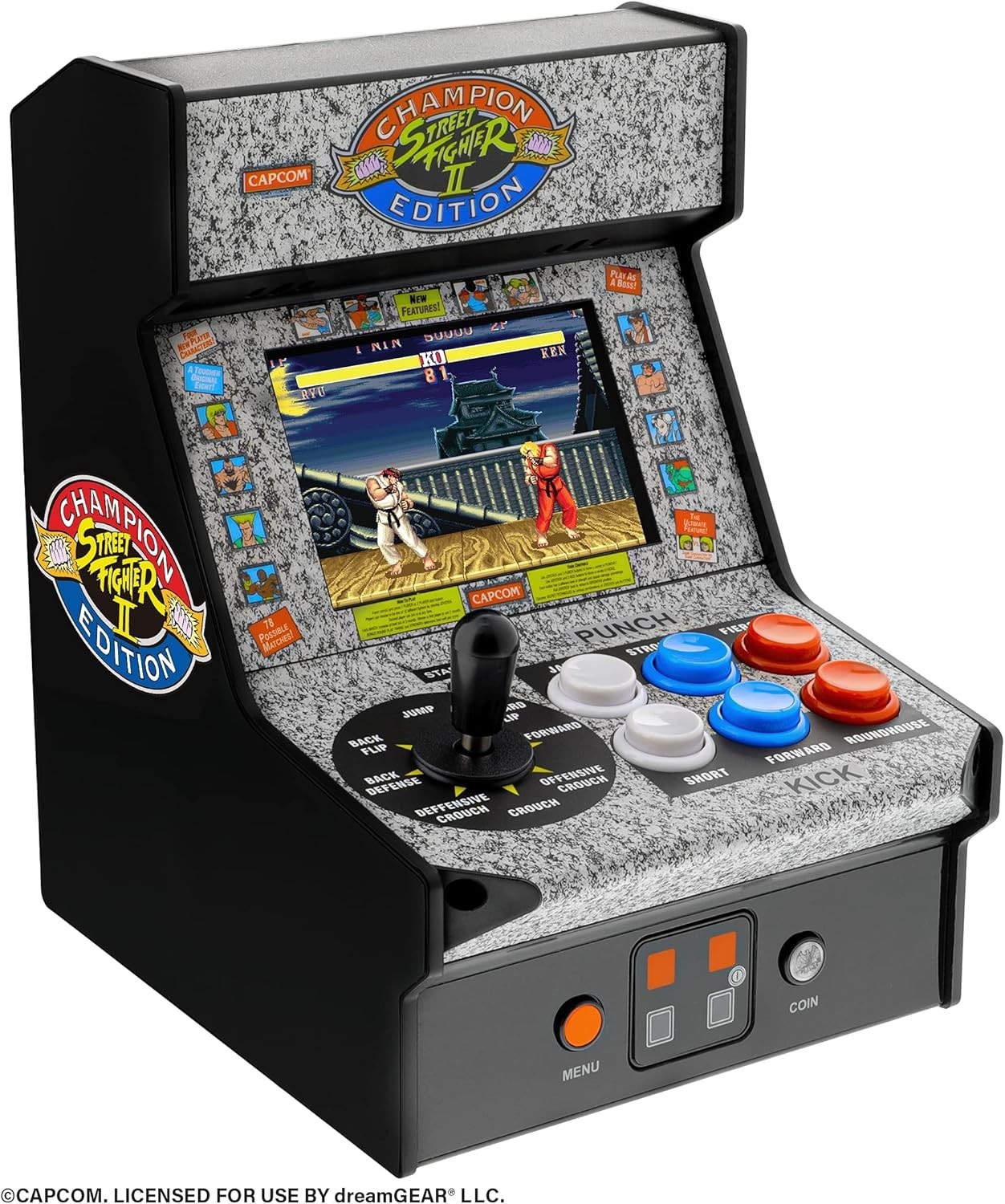 Street Fighter 2 Champion Edition Video Game: Mini Arcade Machine, Arcade Ver…