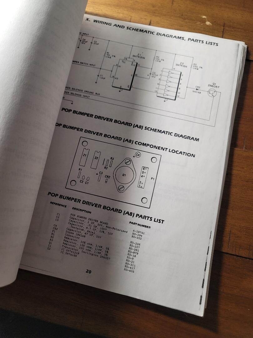 RARE GAME MANUAL for 1989 International Concepts NIGHT MOVES Pinball Machine