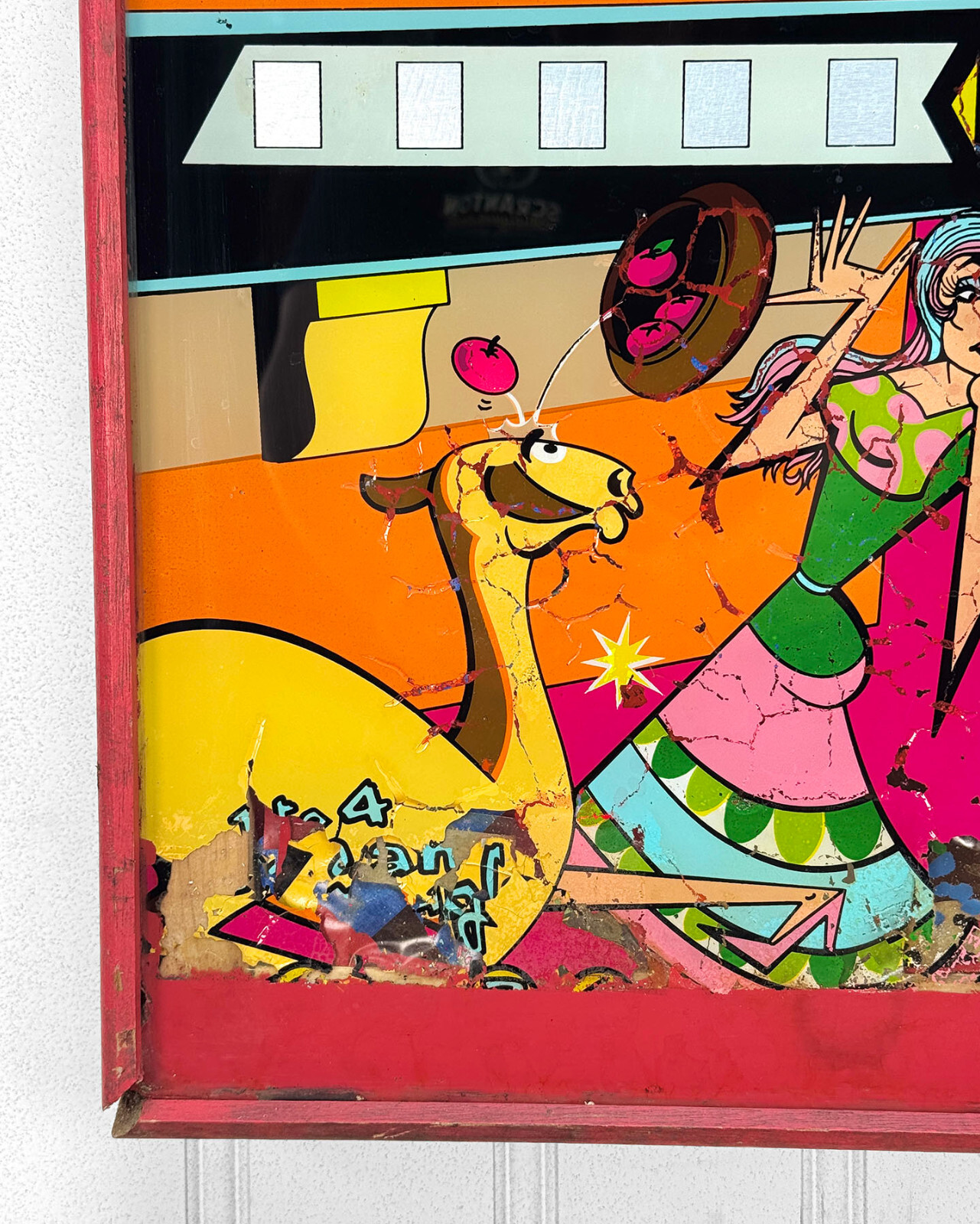 Mid-Century Pop Art Bally Firecracker Pinball Arcade Hanging Light Box