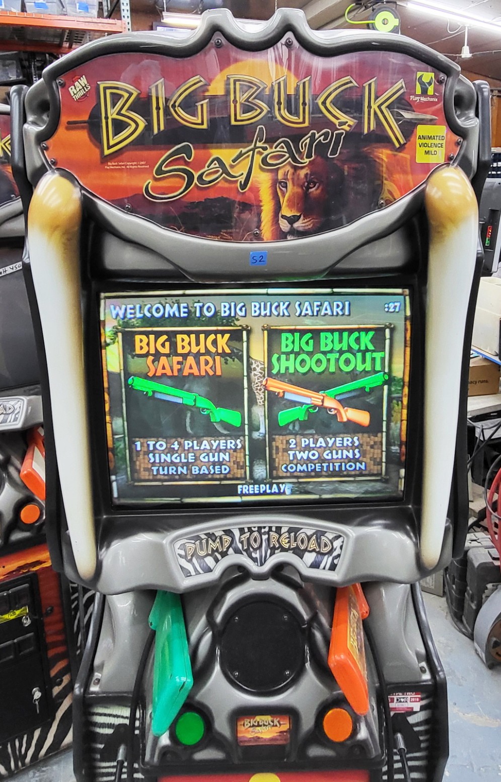 BIG BUCK HUNTER Pro SAFARI Full Size Arcade Shooting Game – WORKING GREAT! (S2)