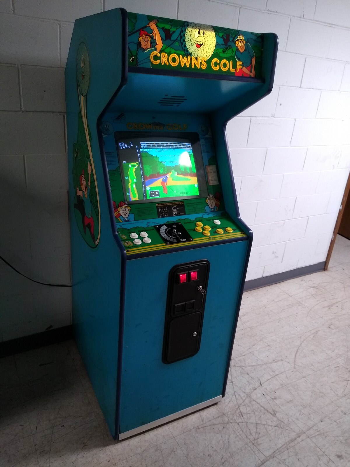 RARE 1984 Sega CROWN’S GOLF dedicated golf video arcade game – FREE SHIPPING