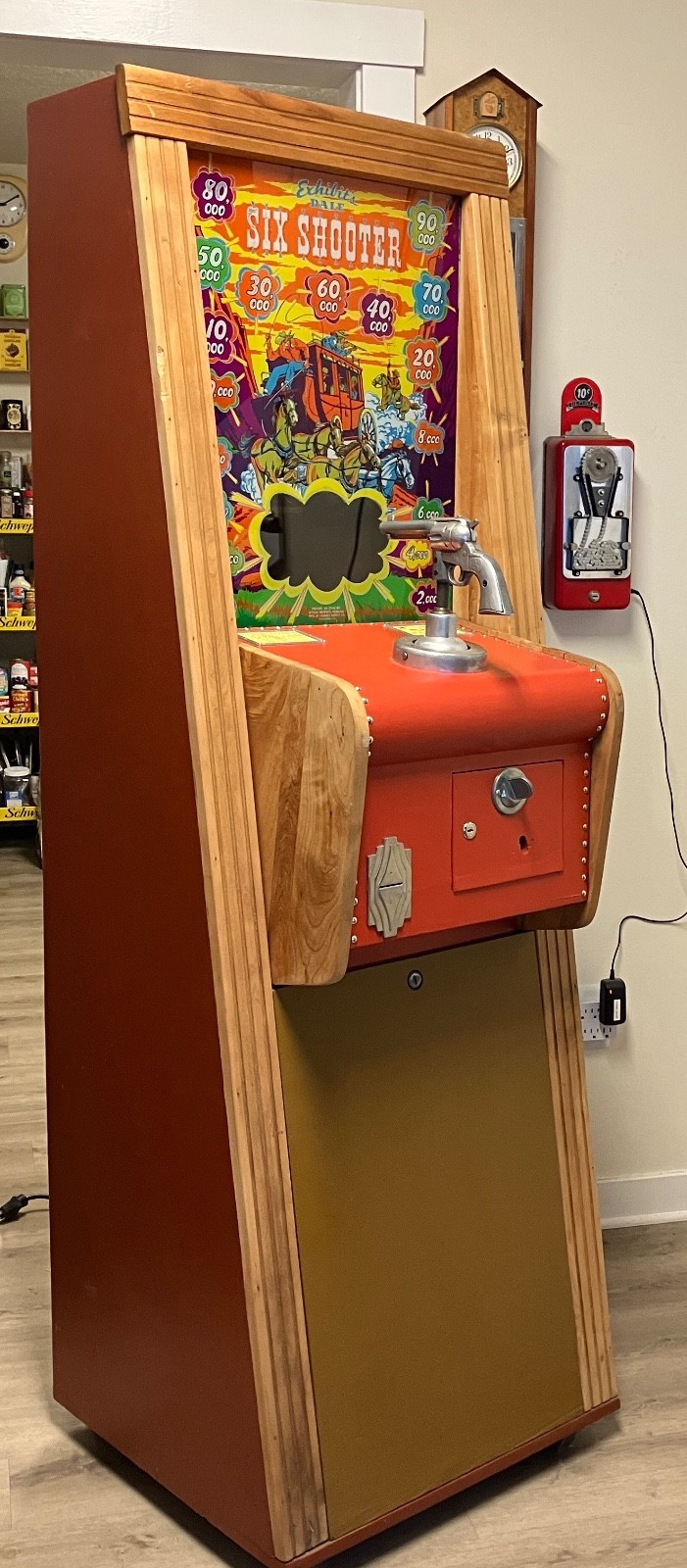 Dale Six Shooter Vintage Arcade Shooting Game made by Exhibit Supply RESTORED