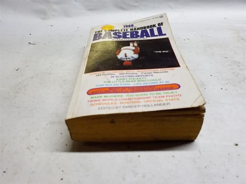 1988 The Complete Handbook of Baseball 18th Edition – Edited by Zander Hollander