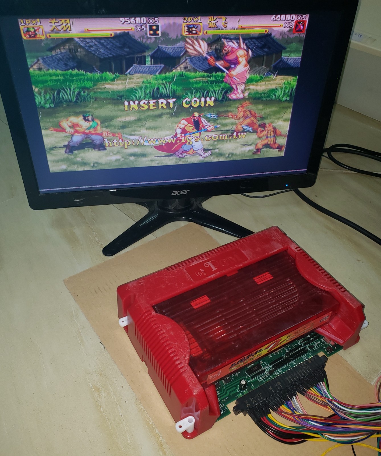Knights of Valour 2 Nine Dargons Cart with IGS console Arcade Video Game PGM