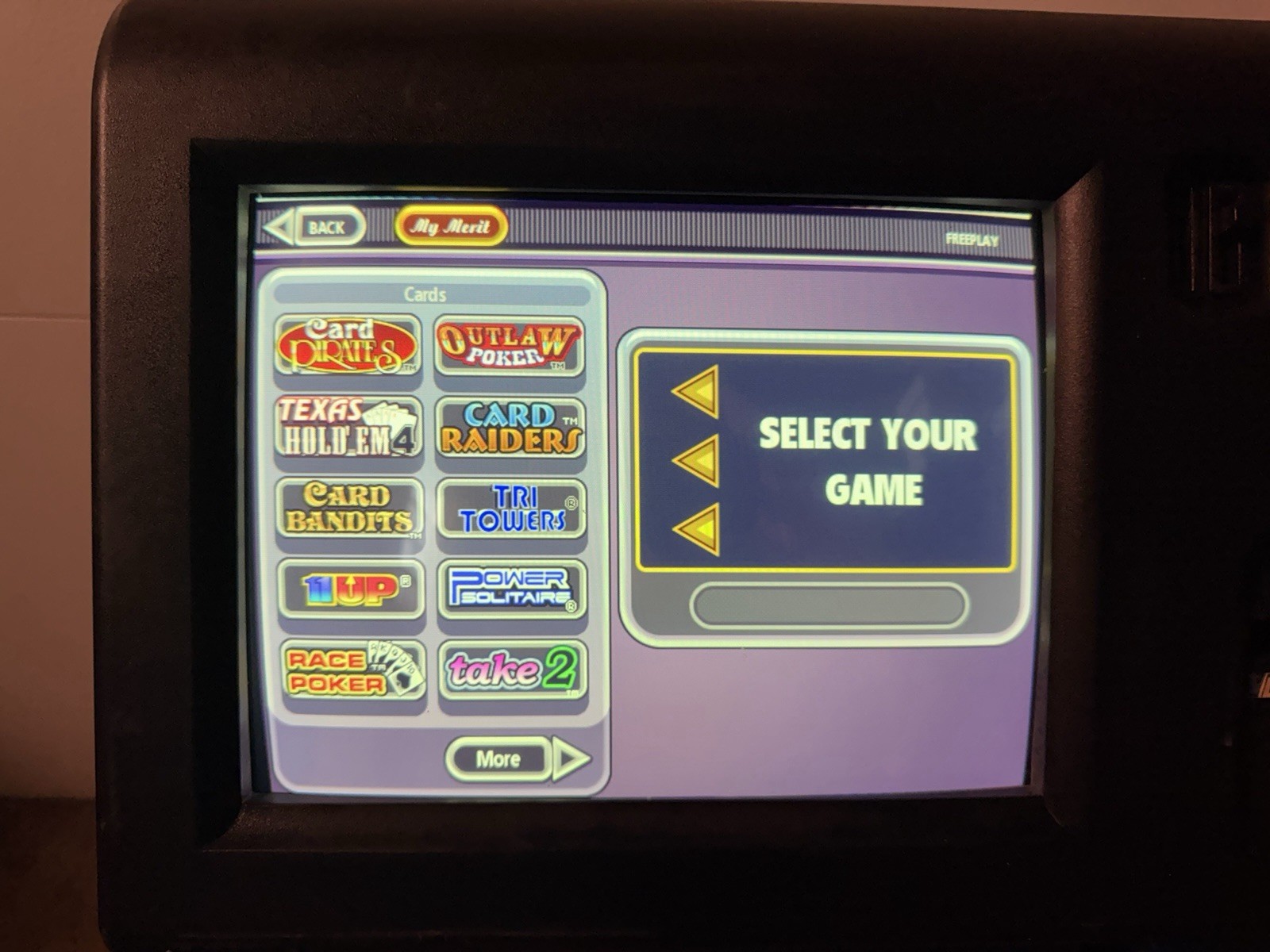 2008 Merit Megatouch Force Radion Bartop Touchscreen Arcade Game