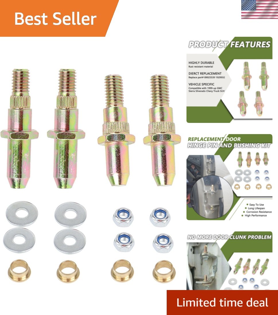 Door Hinge Pin and Bushing Repair Kits, 2 Doors | Compatible with Chevy GMC, …