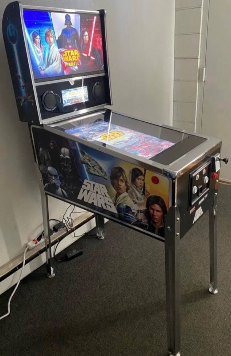 Arcade 1Up Star Wars Virtual Pinball w 85+ Tables and Active Back-glass