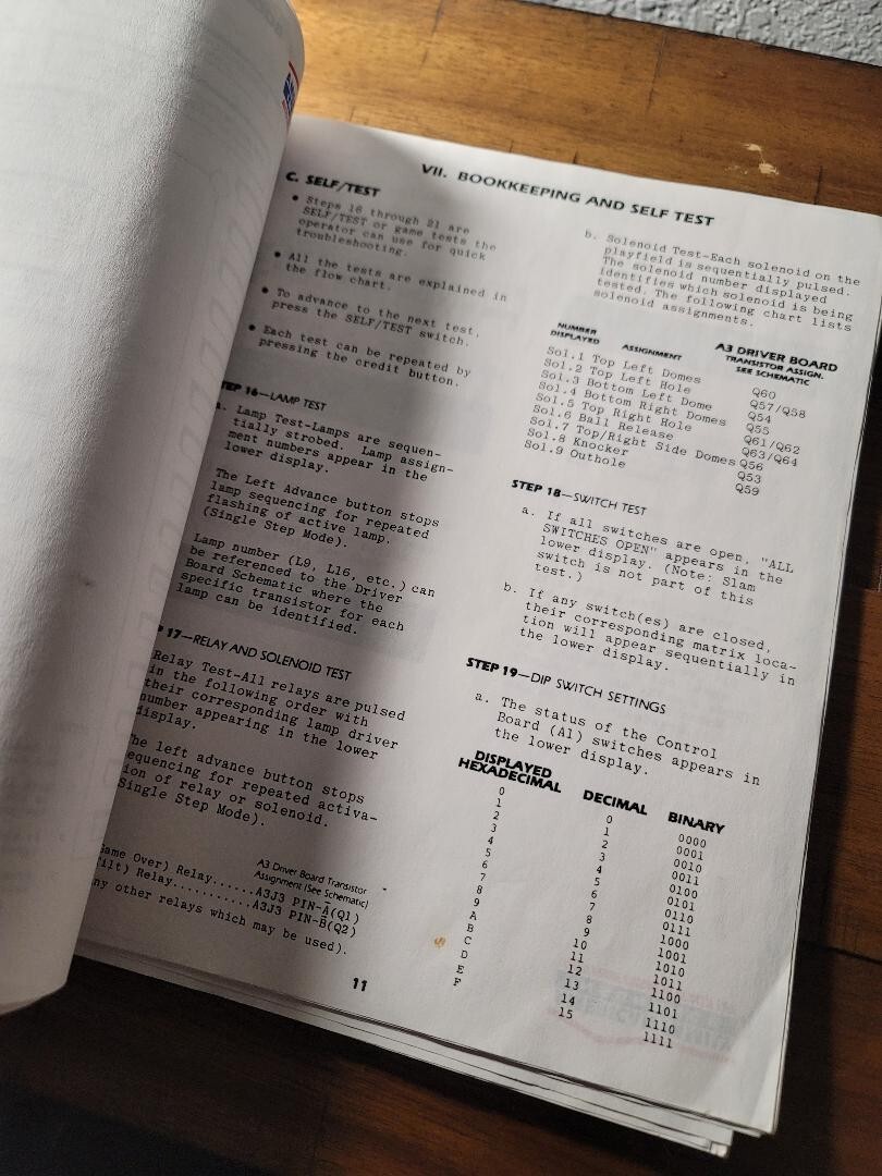 RARE GAME MANUAL for 1989 International Concepts NIGHT MOVES Pinball Machine