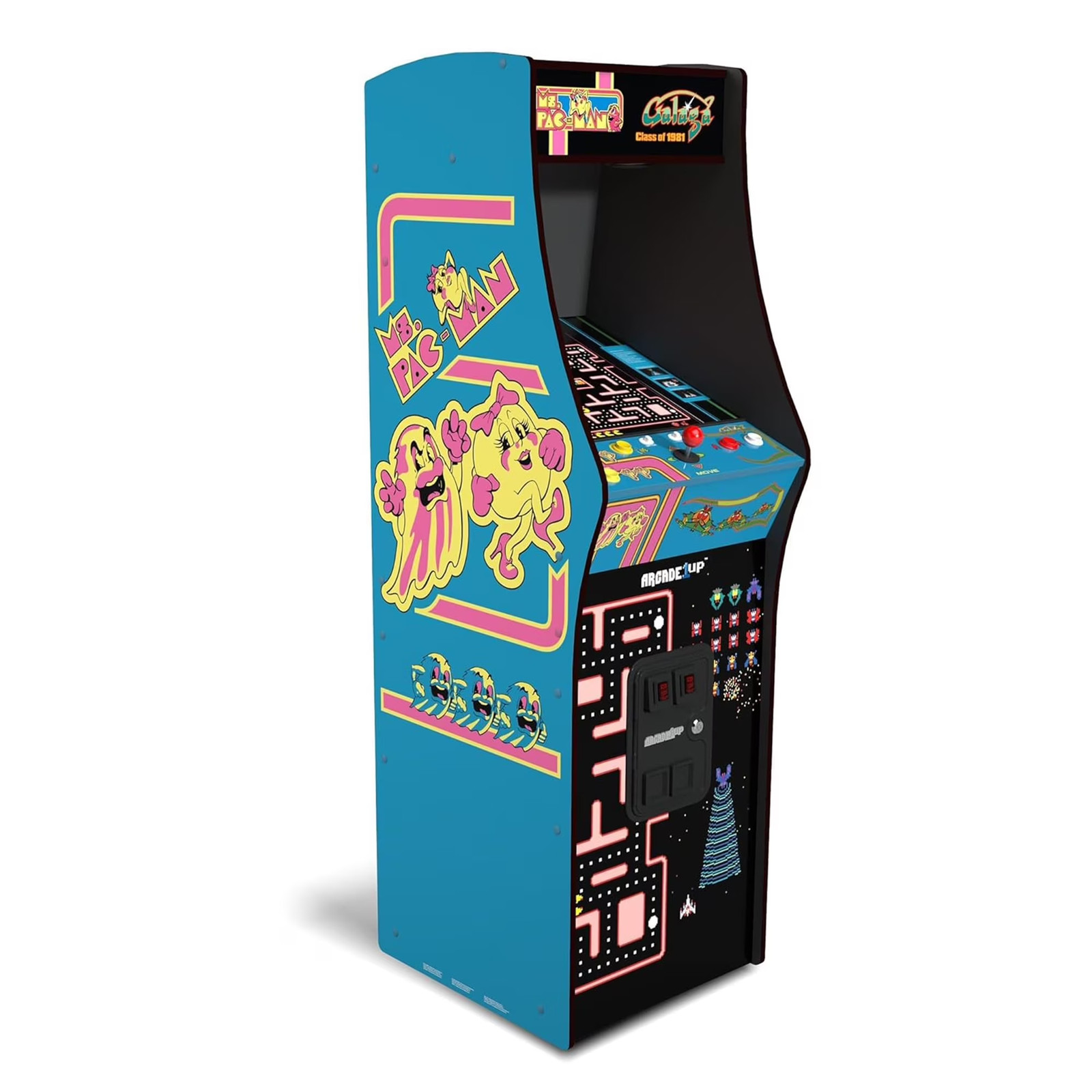 Ms. PAC-MAN & GALAGA Class of ’81 Deluxe Arcade Game with WIFI, 12 Classic Games