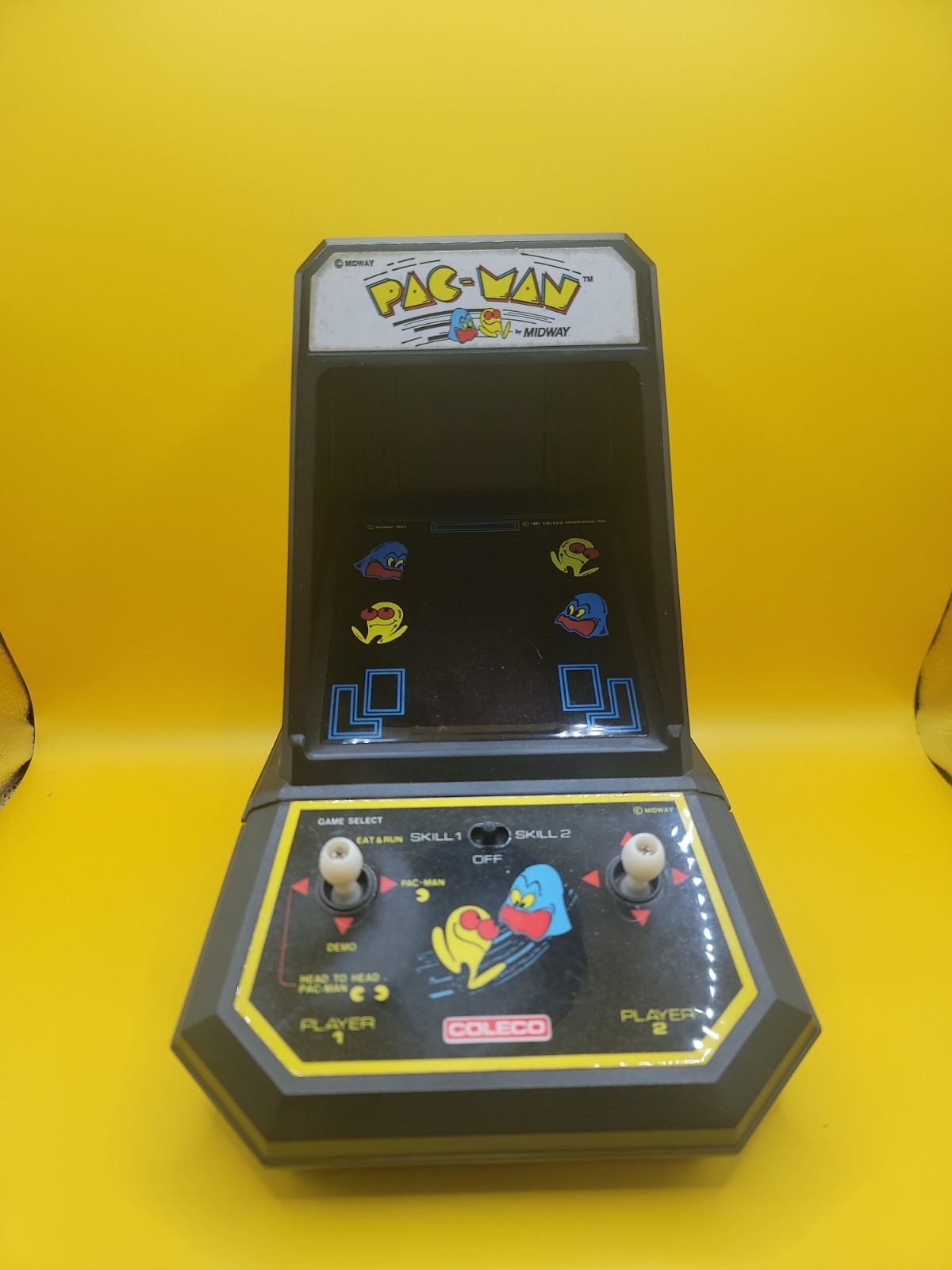 Vintage 1981 Mini Pac Man Tabletop Arcade