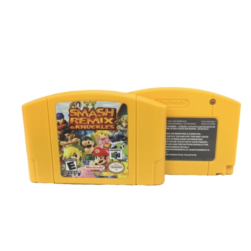 Smash Remix & Knuckes 2 Games Cartridge For Nintendo 64 Console US Version