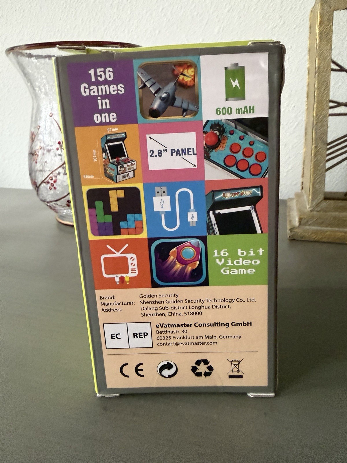 Mini Arcade Machine with 156 Classic Games and 2.8 Inch Color Display