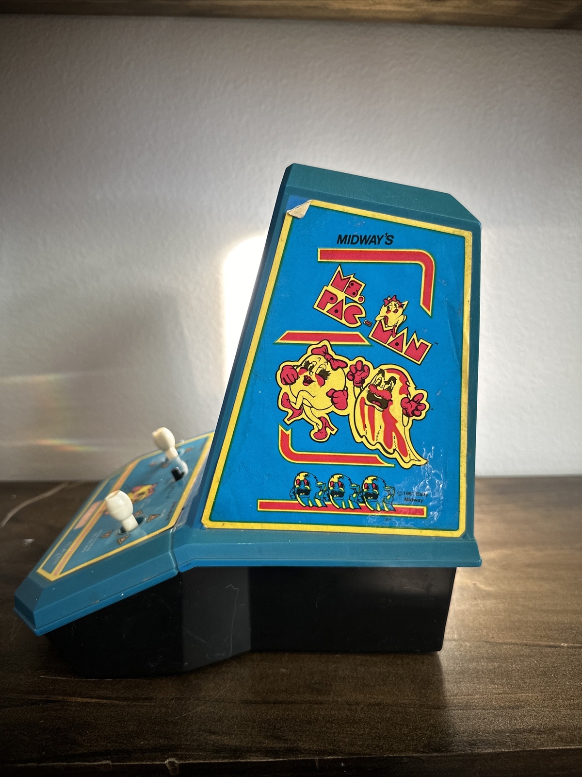 Vintage 80s Ms PAC-MAN Mini Tabletop Arcade Video Game Coleco Mrs Pacman WORKS