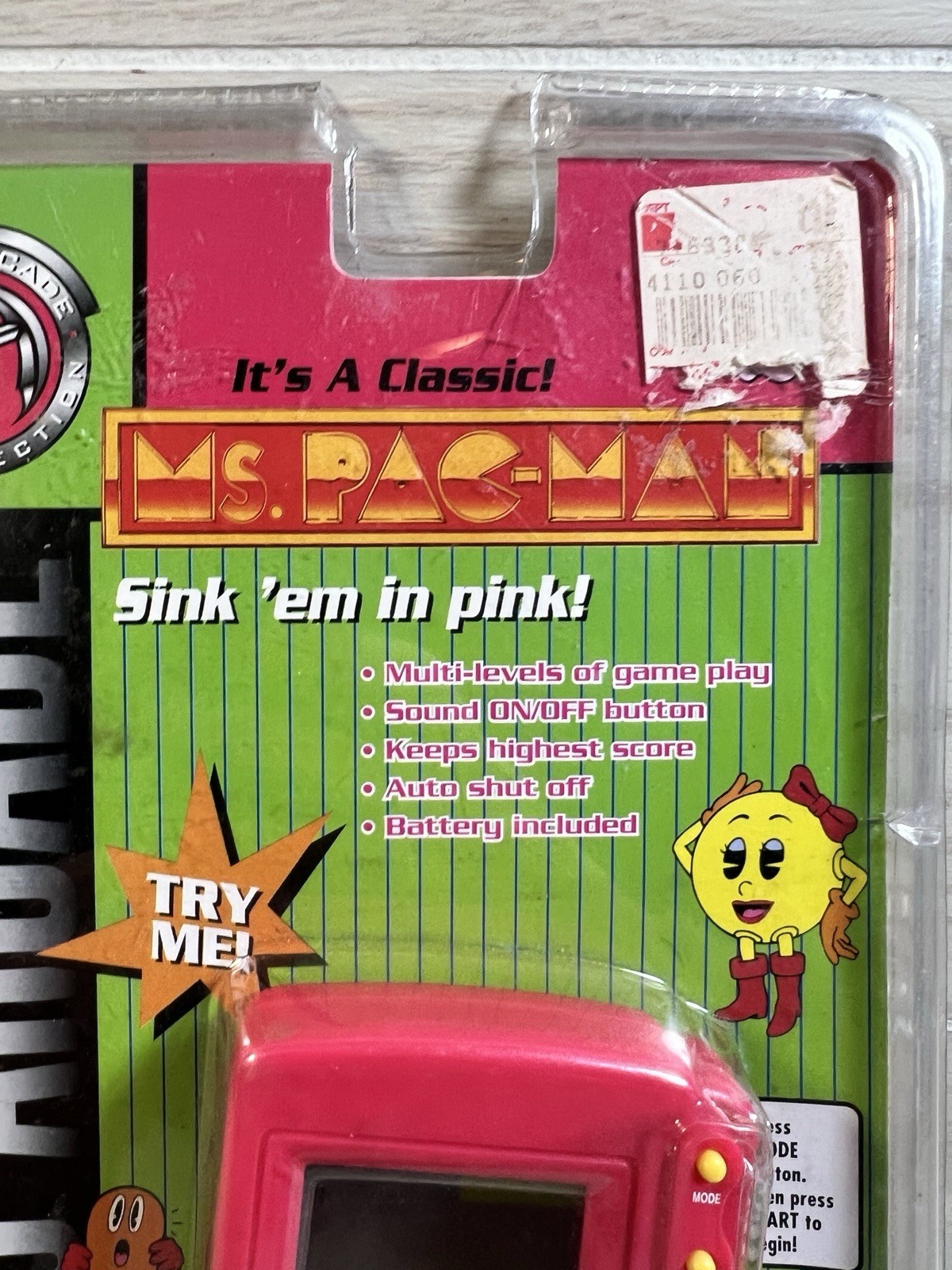 Classic Arcade Collection- Ms Pac-Man Retro Mini Arcade Handheld Game NOS 1997