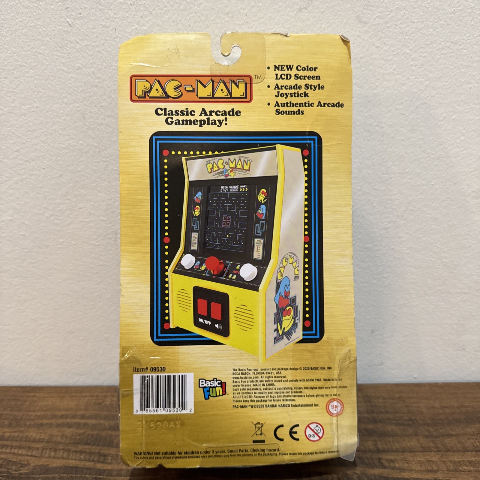 PAC-MAN Color Retro Mini ARCADE CONSOLE w/ Sound 40th Anniversary Gold