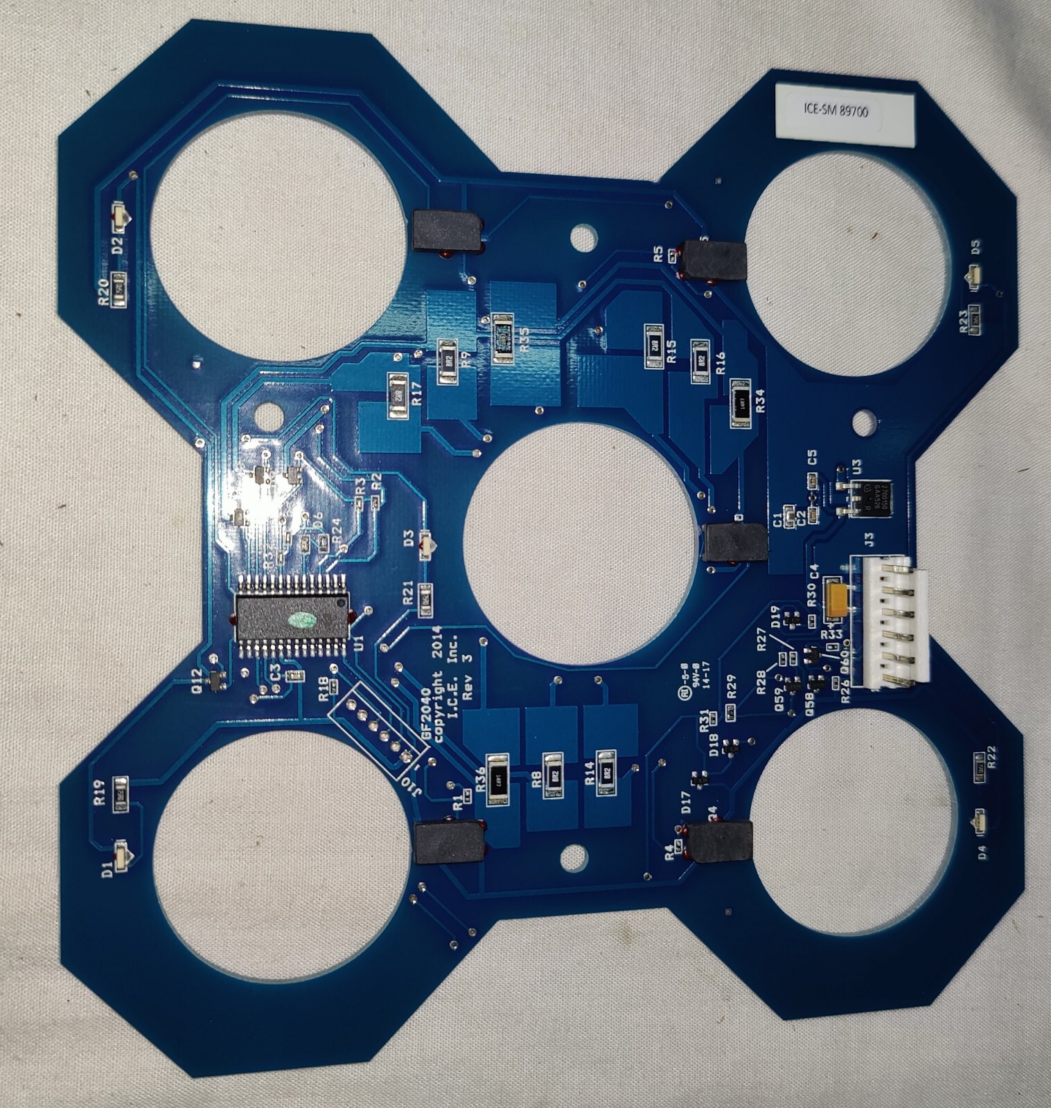 ICE GF2040X PCBA BLUE (SENSOR: 5 HOLE 1 LED)