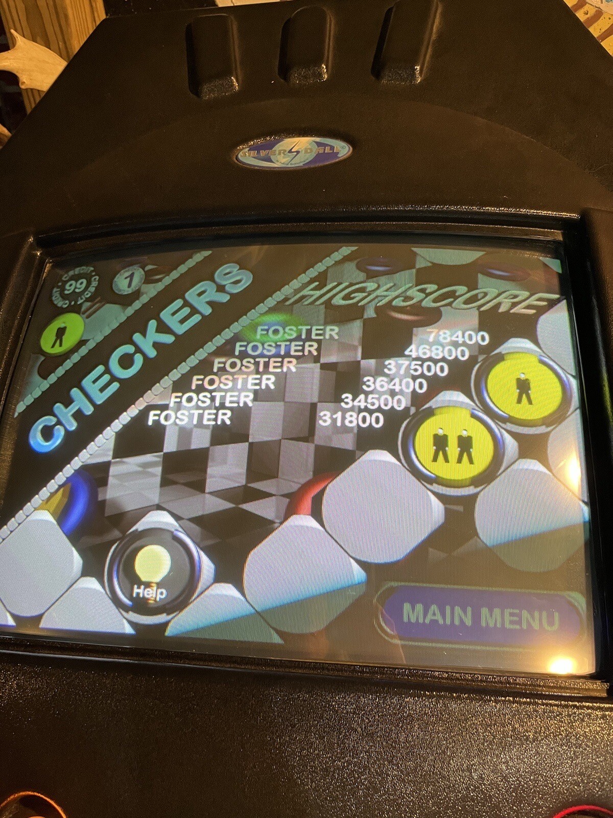 Arcade Machine Touchscreen Photo Hunt Multi Game Silver Ball 1990s Man Cave VTG