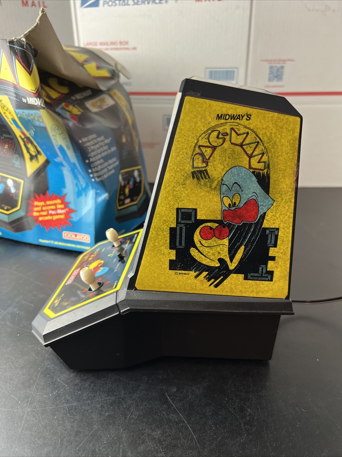 1981 COLECO Mini Arcade PAC-MAN Video Game Midway Tested W/Perma Power Battery