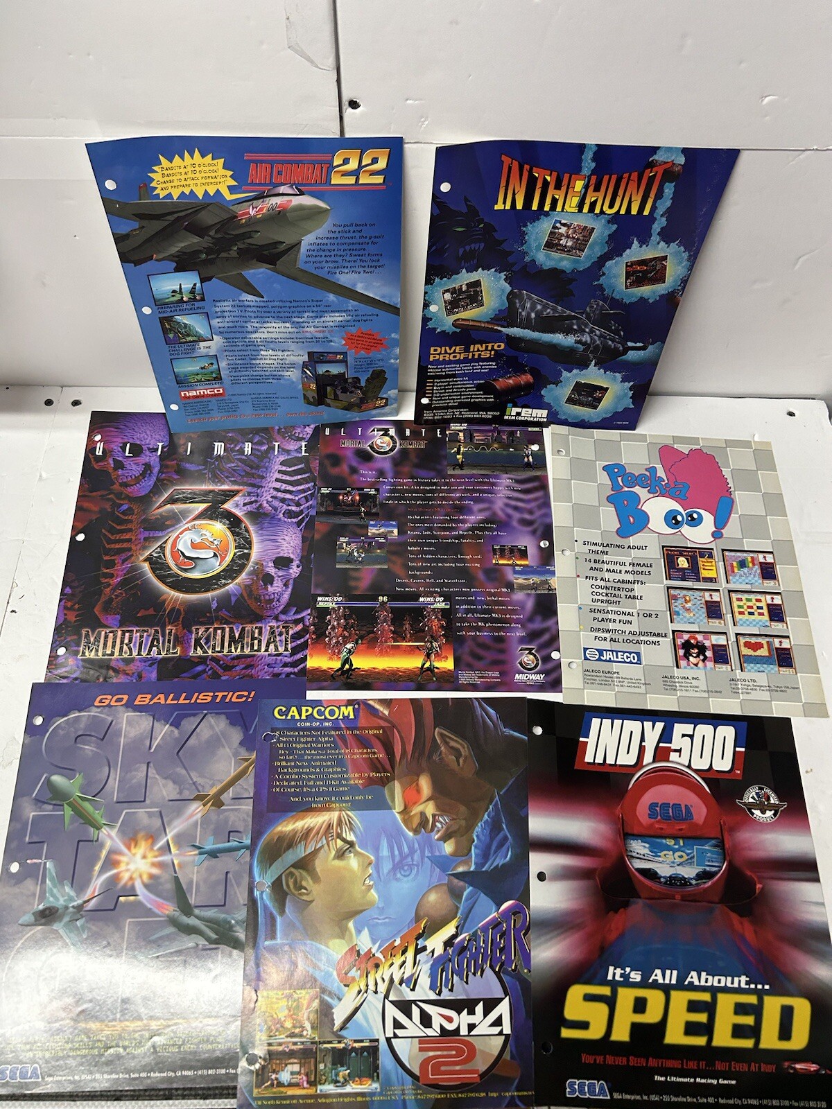 Vintage Sega Arcade Machine Store Promos Lot