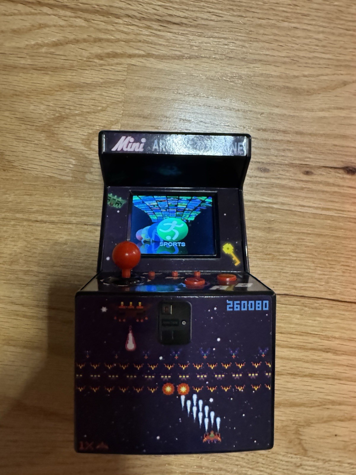 Mini Arcade Machine, 240 Built-In 8-Bit Games, 2.5” Full Colour Screen, 8-Way Jo